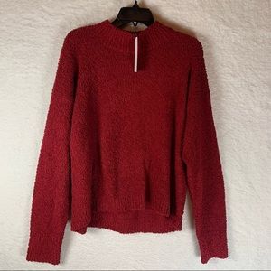 Sanctuary Mock Neck Long Sleeve Sweater‎ Red Black Heathered size XL NWT 5130